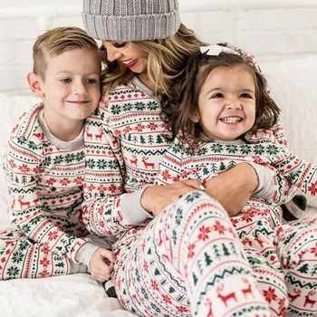 Vianoce Rodine Zodpovedajúce Pyžamo Nastaviť Matka, Otec, Deti Zodpovedajúce Oblečenie Rodiny Vzhľad, Oblečenie Baby Girl Remienky Sleepwear Pyžamá