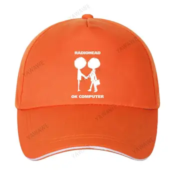 Baseball Čiapky klobúk čierne mužov šiltovky Radiohead Logo OK, Počítač unisex teens bavlna snapback spp