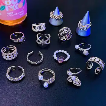 Nové 925 Sterling Silver Zvierat Zirkón Otvoriť Krúžok Dizajn A Lesklé Dámske Krúžok Narodeninovej Party Módne Šperky Pre Ženy