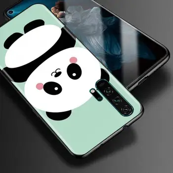 Super Roztomilý Panda Prípade Huawei Honor 20 9S 9C 9A 8A 2020 8X 30S 20S 9X Pro 10 20 9X Black Soft Telefón Shell Casos