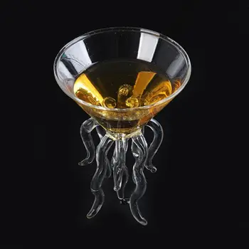 Octopus Koktail Sklo Transparentné Medúzy Sklo Pohár Šťavy Sklo Fire Kužeľovej Víno, Šampanské Sklo