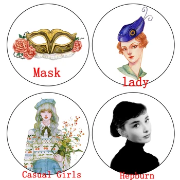 1 ks Alideco Washi Maskovacie Pásky Masky Hepburn Lady Nový Rok Lepiace Pásky DIY Papier na Scrapbooking Nálepky