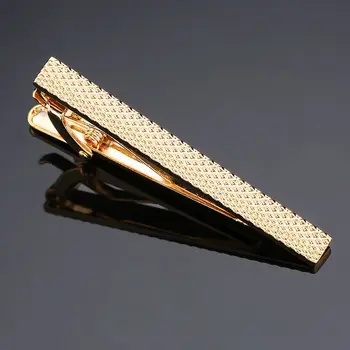 Kvalitné zlaté kravatu klip nové módne šperky kovov laserom kravatu klip pin pánske svadobné party oblečenie kravatu odznak darček