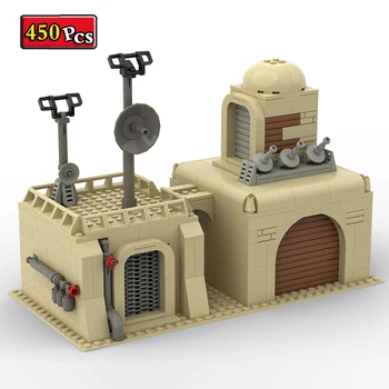 Vojenské Série World War II Púšti Radarové Stanice Stráže Post MOC Model Stavebné kamene, Tehly Hračky, Vianočné Darčeky