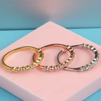 Nové 925 Sterling Silver Zásnubné Prstene Pre Ženy, Luxusné Dizajnér Rose Gold Ring Jemné Doplnky Módne šperky 2021