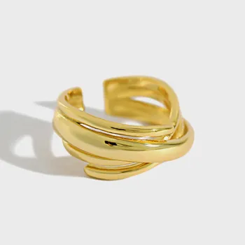 Flyleaf Multi-layer Vinutia Otvoriť Prstene Pre Ženy 2020 Nový Trend 925 Sterling Silver Lady Módne Šperky