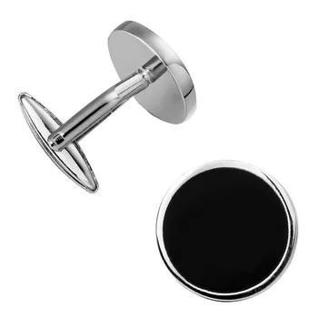 C-MAN Luxusné tričko black kolo Smalt cufflink pre pánske Značky putá tlačidlá manžetové Vysokej Kvality abotoaduras Šperky
