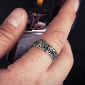 Severskej mytológie Viking Runy Slovo S925 šterlingov Strieborné prstene pre mužov a ženy Index Krúžok módne šperky