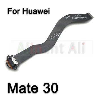 USB Nabíjačka, Rada Port Konektor Mic PCB Dock Plnenie Flex Kábel Pre Huawei Mate 7 8 9 10 20 20X 30 Lite Pro 4G 5G