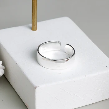 Skutočné 925 sterling silver prst prstene pre ženy Trendy jemné Šperky Veľké Nastaviteľné Starožitné Krúžky Anillos