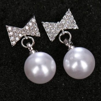 Elegantné Ženy Zirconia Visieť Náušnice Strieborné Farba Marquise Crystal Drop Earings Šperky pre Ženy Strany Darček