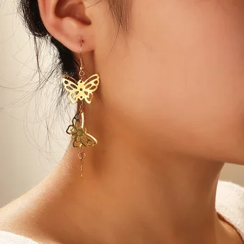 Európske a Americké Šperky, Módne Jednoduché Motýľ Náušnice Tvorivé Osobnosti Zliatiny Náušnice pre Dievča Ženy Darček