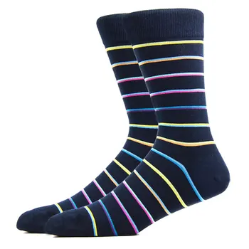 Vtipné Mužov Ponožky Bežné Gentleman Vysokú Kvalitu Puzzle Šťastný Ponožky Geometrické Business Party Šaty Klasické Bavlnené Ponožky Pre Mužov