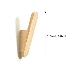 2-4pcs Moderný minimalistický háčik gumy, dreva, steny hák dreva coatclothesheadphone dáždnik háčik
