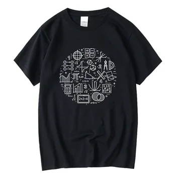 XINYI pánske t-shirt Vysoká kvalita bavlna, krátky rukáv Zábavné matematického vzorca vzorec tlač mužov tričko tričko harajuku