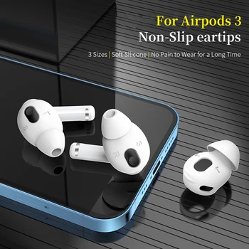 3pairs Silikónové Ušné Tipy pre Apple Airpods 3. Generácia Slúchadiel Eartips Airpods 3 Bluetooth TWS Slúchadlá Športové Anti-Slip Tipy