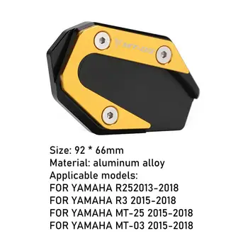 Motocykel Strane Stánku Rozšírenie Dosky Stojan zväčšovacieho prístroja Pad pre YAMAHA R25 R3 MT-03 MT-25