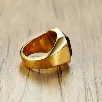 2019 Módne Krúžok Mužov Z Nehrdzavejúcej Ocele Zlatá Farba Prstene Pre Mužov Šperky Vintage Svadba Zásnubný Prsteň 7 8 9 10 11 12