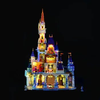 Na Sklade Disneys Princezná Hrad Kompatibilné 71040 16008 4080PC Stavebné Bloky Súpravy LED Sady Tehly Mesto Hračky Pre Dary