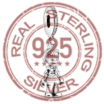 Hot Predaj Reálne 925 Sterling Silver Kreslená postavička Kúzlo Korálky Fit Pôvodné Pandora Náramky DIY Šperky Čo Pre Ženy