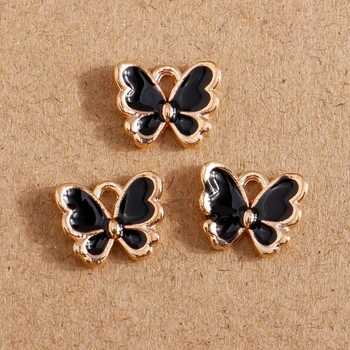 10pcs/lot 10*8 mm Skloviny Roztomilý Malý Motýľ zobrazili kľúčové tlačidlá pre Výrobu Prívesky, Náhrdelníky, Náušnice DIY Handmade Šperky, Doplnky