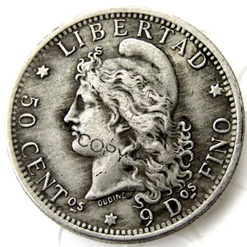 1883 Argentína Pol Dolára Strieborné Pozlátené Kópiu Mince