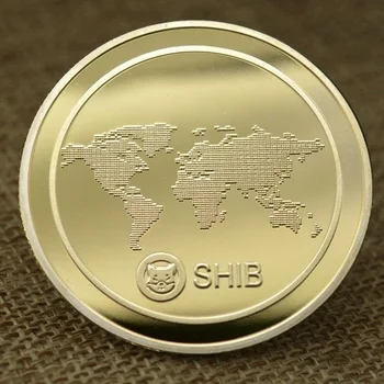 Shib Inu Mince Doge Mince Farba Vyrazené Pamätné Zberateľské Medaily pozlátené Striebro Digitálne Virtuálne Mince Šťastie Mince