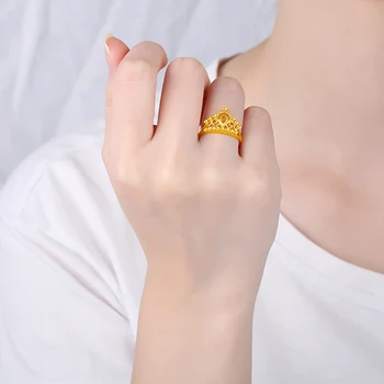 JLZB 24K Pure Gold Ring Reálne AU 999 Pevné Zlaté Krúžky Elegantný Lesklý Krásnej Luxusnej Módnej Klasické Šperky Hot Predaj Nových 2020