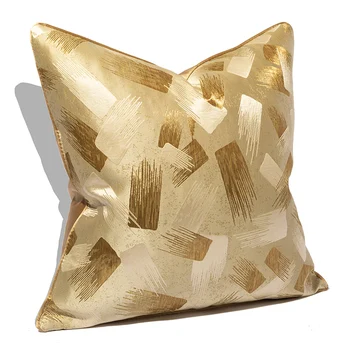 Champagne Gold Vankúš Sofa Vankúš Jednoduché Moderné Vankúš Svetlo Luxusné Hodiť Pillowcover Domova Vankúš 50x50